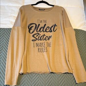 Tan Long Sleeve Women's Top